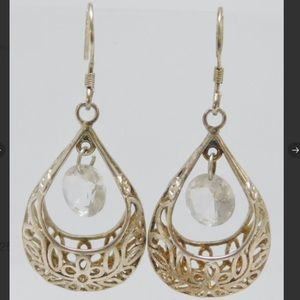 925 filigree drop earrings